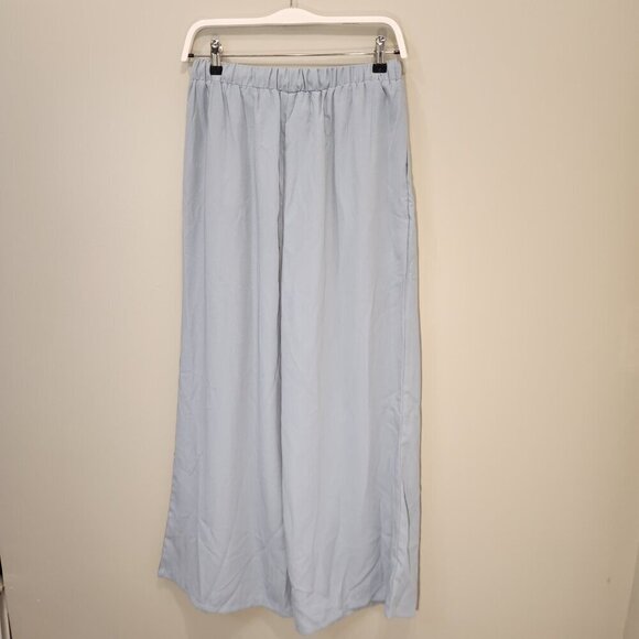 Cider Pants Solid Elastic Waist Wide Leg Trouser Pleated Texture - Size M - Picture 5 of 5